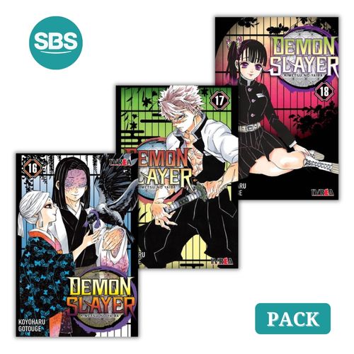 PACK DEMON SLAYER - VOL 16 AL 18 - 3 LIBROS