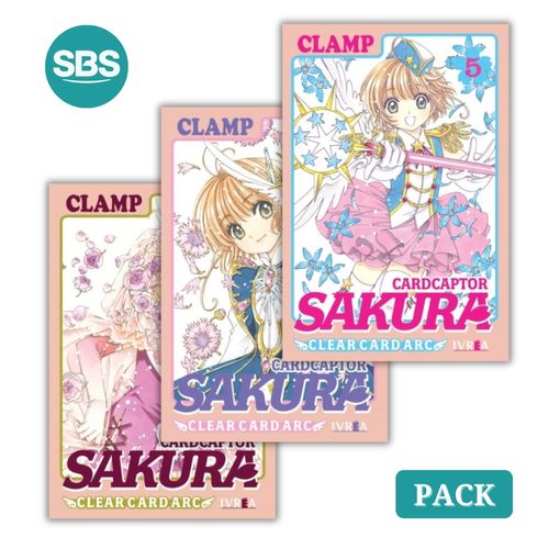 PACK CARDCAPTOR SAKURA - CLEAR CARD ARC VOL 5 AL 7 - 3 LIBRO