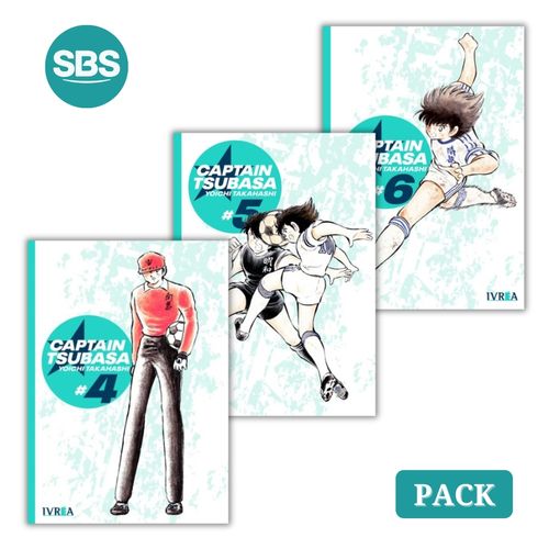 PACK CAPTAIN TSUBASA - VOL 4 AL 6 - 3 LIBROS