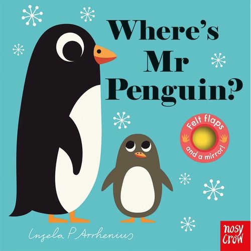WHERE’S MR PENGUIN? BUGGY BOOK - FELT FLAPS WITH A MIRROR
