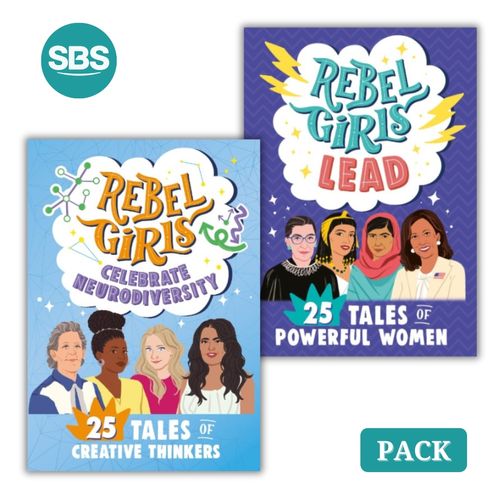 PACK REBEL GIRLS CELEBRATE NEURODIVERSITY + LEAD - 2 LIBROS