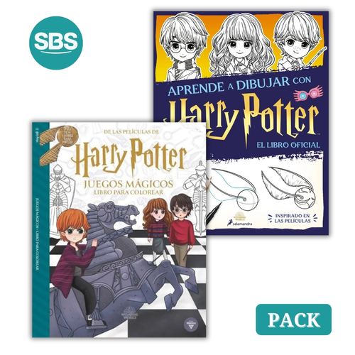 HARRY POTTER - APRENDE A DIBUJAR + JUEGOS MAGICOS - 2 LIBROS