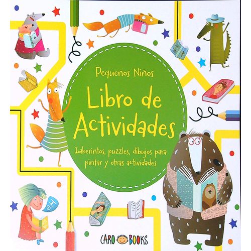 LIBRO DE ACTIVIDADES - VERDE- LABERINTOS, ROMPECABEZAS Y MAS