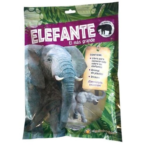 ELEFANTE, EL MAS GRANDE - LIBRO + STICKERS + MUÑECO ELEFANTE, EL MAS GRANDE - LIBRO + STICKERS + MUÑECO