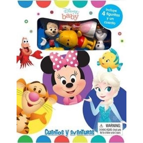 LIBRO CUENTOS Y AVENTURAS DISNEY BABY - CUENTO + 4 FIGURAS