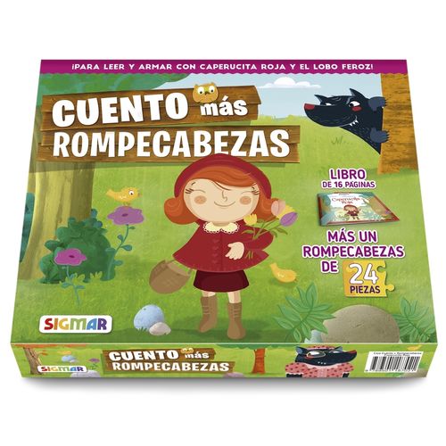 CAJA CUENTO CON ROMPECABEZAS - CAPERUCITA ROJA - SIGMAR CAJA CUENTO CON ROMPECABEZAS - CAPERUCITA ROJA - SIGMAR