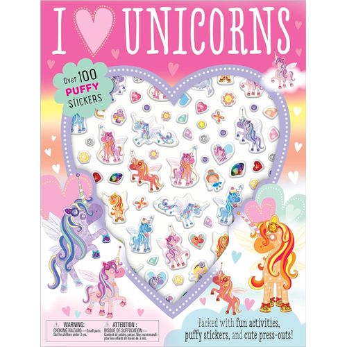 I LOVE UNICORNS - PUFFY STICKERS