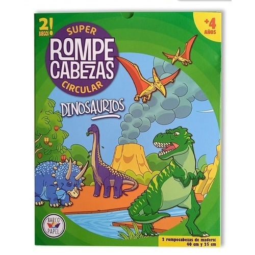 SUPER ROMPECABEZAS CIRCULAR MADERA - DINOS / 2 JUEGOS - BARC SUPER ROMPECABEZAS CIRCULAR MADERA - DINOS / 2 JUEGOS - BARC