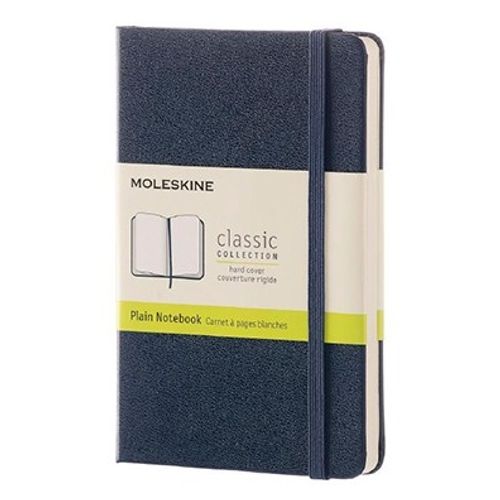CUADERNO MOLESKINE CLASSIC POCKET HARD - AZUL ZAFIRO PLAIN