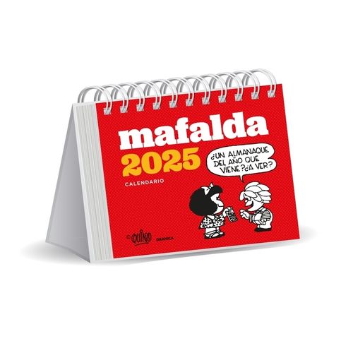 CALENDARIO 2025 MAFALDA ESCRITORIO ROJO - QUINO