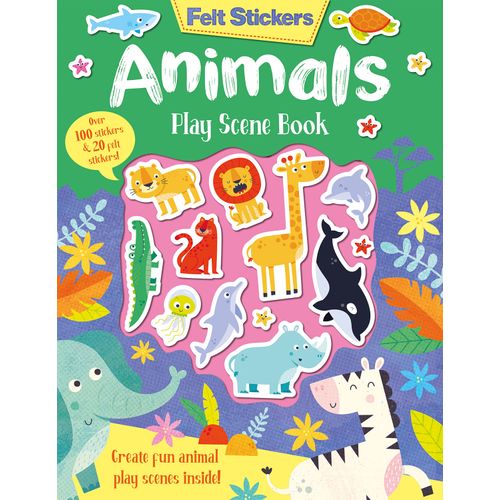 ANIMALS - FELT STICKERS - PLAY SCENE BOOK