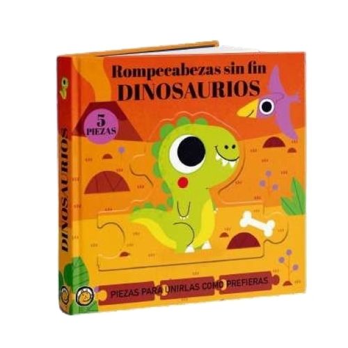 DINOSAURIOS - ROMPECABEZAS SIN FIN - LIBRO CON ROMPECABEZAS