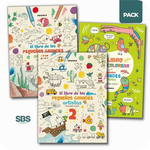 LIBRO DE LOS PEQUEÑOS ARTISTAS 1 Y 2 + LIBRO PARA COLOREAR -