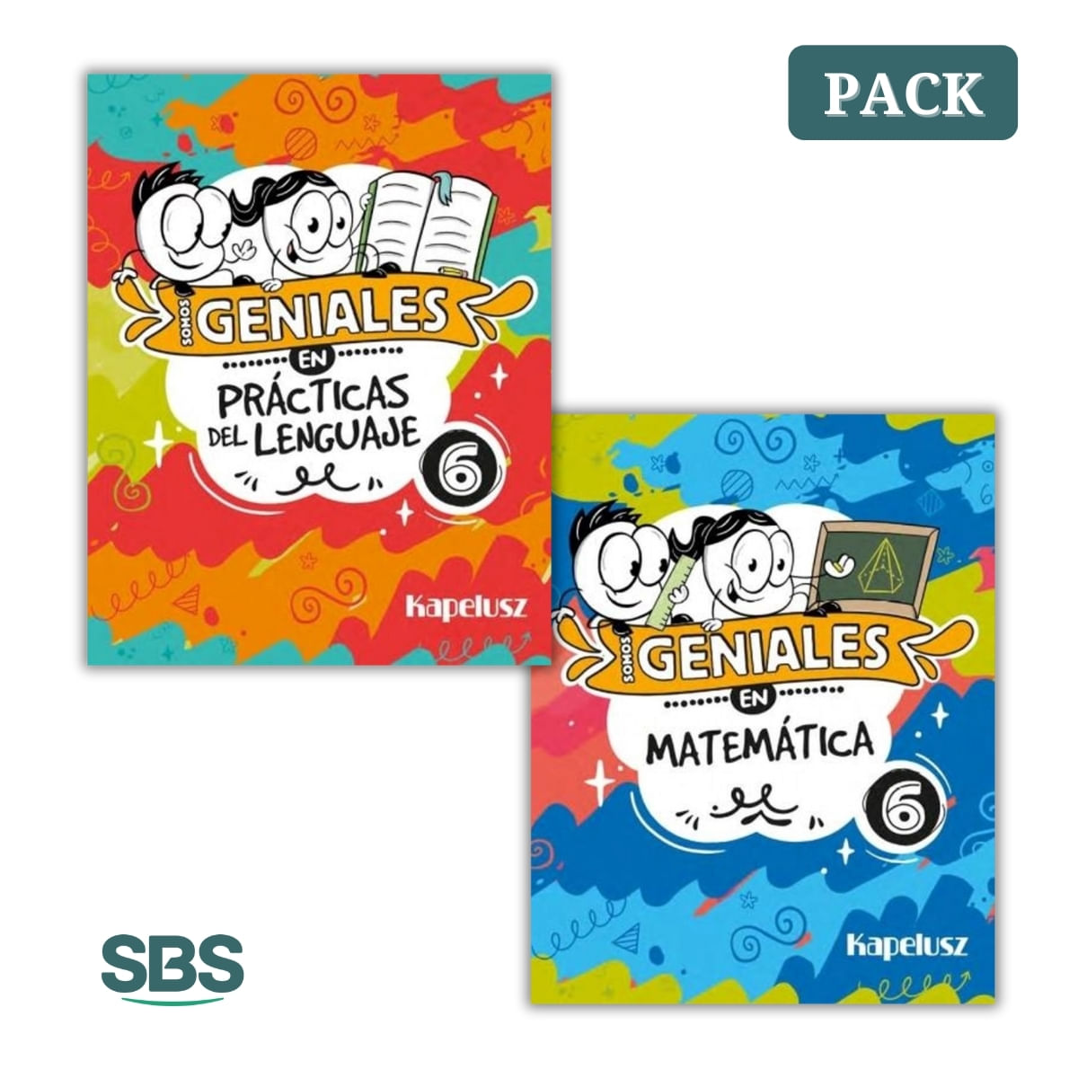 SOMOS GENIALES EN 6 - MATEMATICA + LENGUA - 2 LIBROS