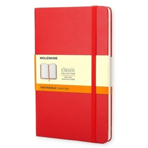 CUADERNO MOLESKINE CLASSIC LARGE HARD - ROJO ESCARLATA RULED