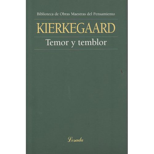 TEMOR Y TEMBLOR - SOREN KIERKEGAARD