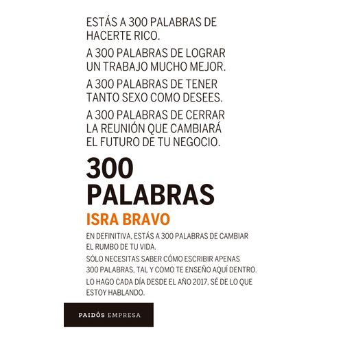 LIBRO 300 PALABRAS - ISRA BRAVO