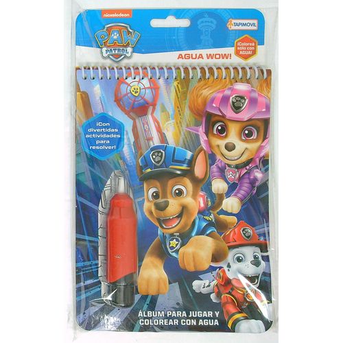 PAW PATROL - AGUA WOW - TAPI ART INCLUYE LAPIZ MAGICO DE AGU
