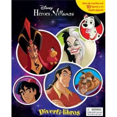 DISNEY HEROES Y VILLANOS - DIVERTI-LIBROS (12 FIGURAS + ALFO