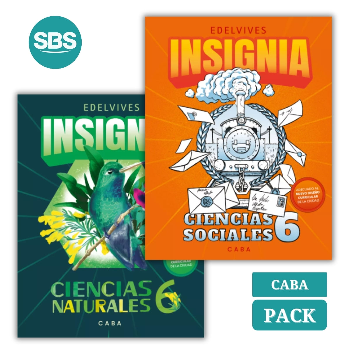 INSIGNIA 6 CABA - CIENCIAS SOCIALES + NATURALES - 2 LIBROS