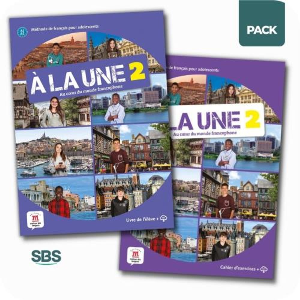 A LA UNE 2 - LIVRE DE L'ELEVE + CAHIER D'EXERCICES PACK - 2 - SBS Librerias