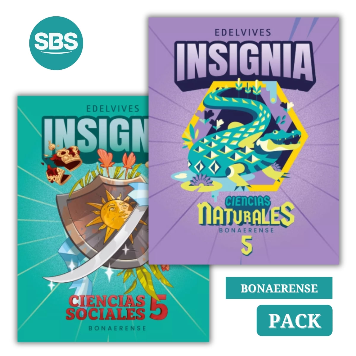 INSIGNIA 5 BONAERENSE - SOCIALES + NATURALES - 2 LIBROS