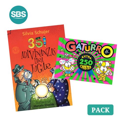 GATURRO 250 CHISTES + 351 ADIVINANZAS PARA JUGAR - 2 LIBROS