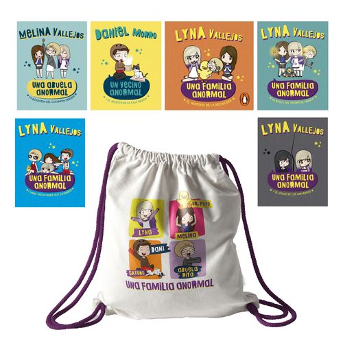 UNA FAMILIA ANORMAL SERIE PACK X 6 LIBROS + MOCHILA - LYNA V