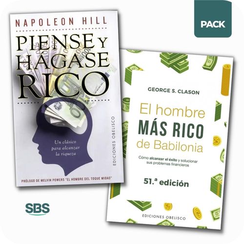 PIENSE Y HAGASE RICO + HOMBRE MAS RICO DE BABILONIA - 2 LIBR