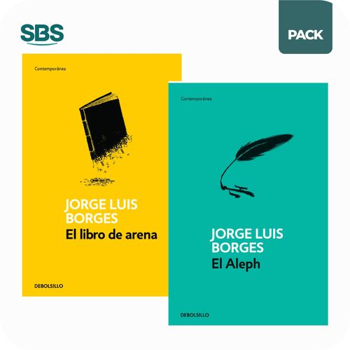 EL ALEPH + EL LIBRO DE ARENA - BORGES - 2 LIBROS