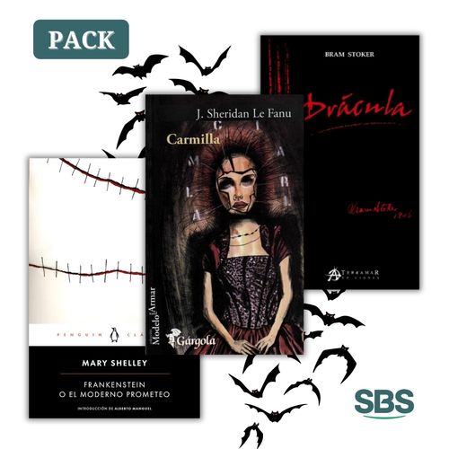 PACK TERROR GOTICO - FRANKENSTEIN + DRACULA + CARMILLA - 3 L