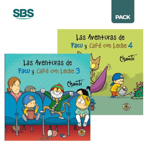 AVENTURAS DE FACU Y CAFE CON LECHE 3 Y 4 - 2 LIBROS - CHANTI