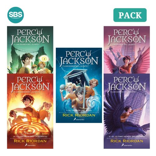 PERCY JACKSON Y LOS DIOSES DEL OLIMPO - 5 LIBROS