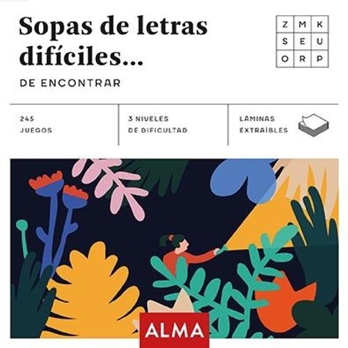 LIBRO SOPAS DE LETRAS DIFICILES DE ENCONTRAR - ENTRETENIMIEN