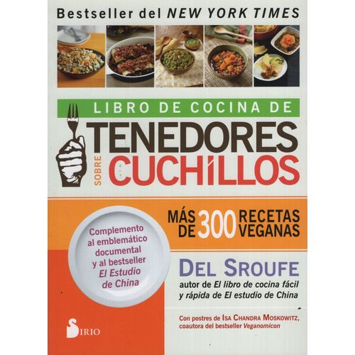 LIBRO DE COCINA DE TENEDORES SOBRE CUCHILLOS