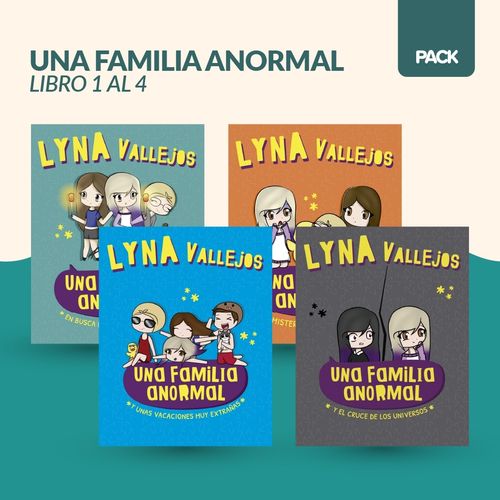PACK UNA FAMILIA ANORMAL LIBRO 1 AL 4 - LYNA VALLEJOS