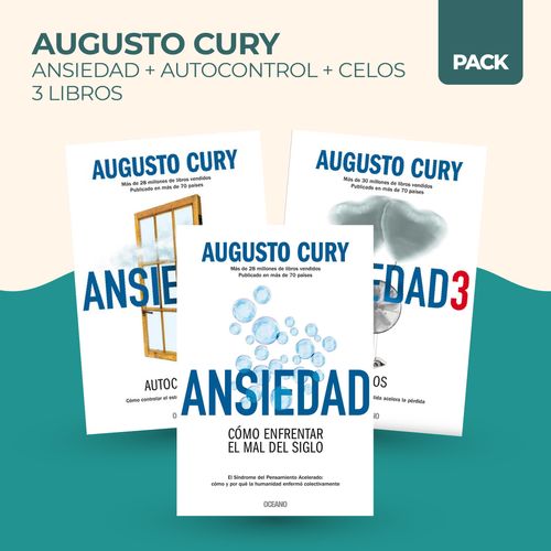 ANSIEDAD + AUTOCONTROL + CELOS - 3 LIBROS - CURY