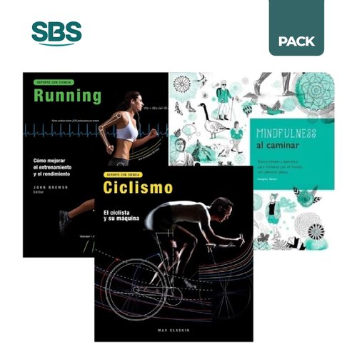 CICLISMO + MINDFULNESS AL CAMINAR + RUNNING - 3 LIBROS