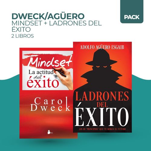 MINDSET + LADRONES DEL EXITO - 2 LIBROS - DWECK / AGUERO ESG