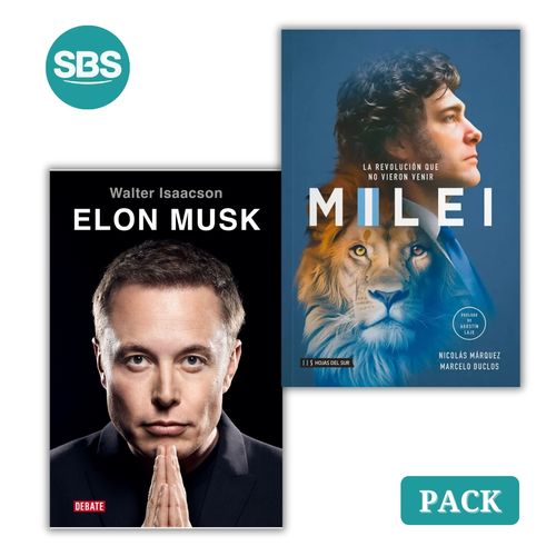 PACK ELON MUSK + MILEI - 2 LIBROS