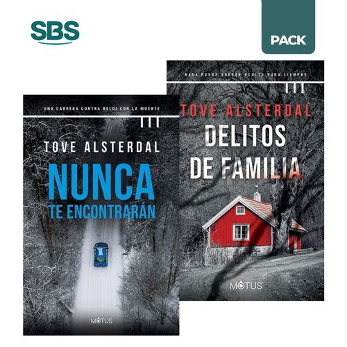 NUNCA TE ENCONTRARAN + DELITOS DE FAMILIA - ALSTERDAL - 2 LI