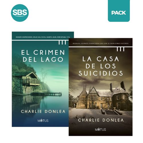 CRIMEN DEL LAGO + CASA DE LOS SUICIDIOS - DONLEA - 2 LIBROS