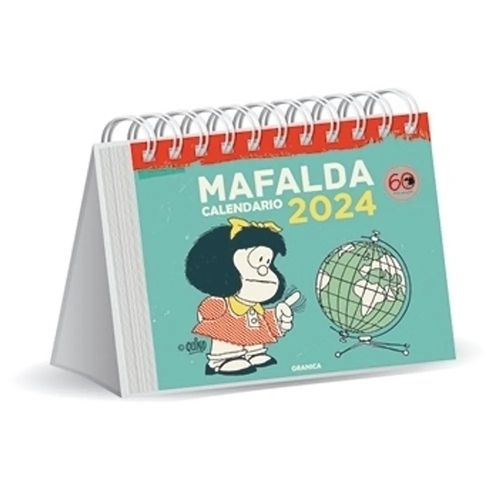 CALENDARIO 2024 MAFALDA ESCRITORIO TURQUESA