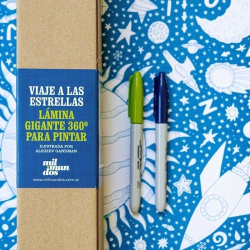 VIAJE A LAS ESTRELLAS - LAMINA GIGANTE 360º PARA PINTAR