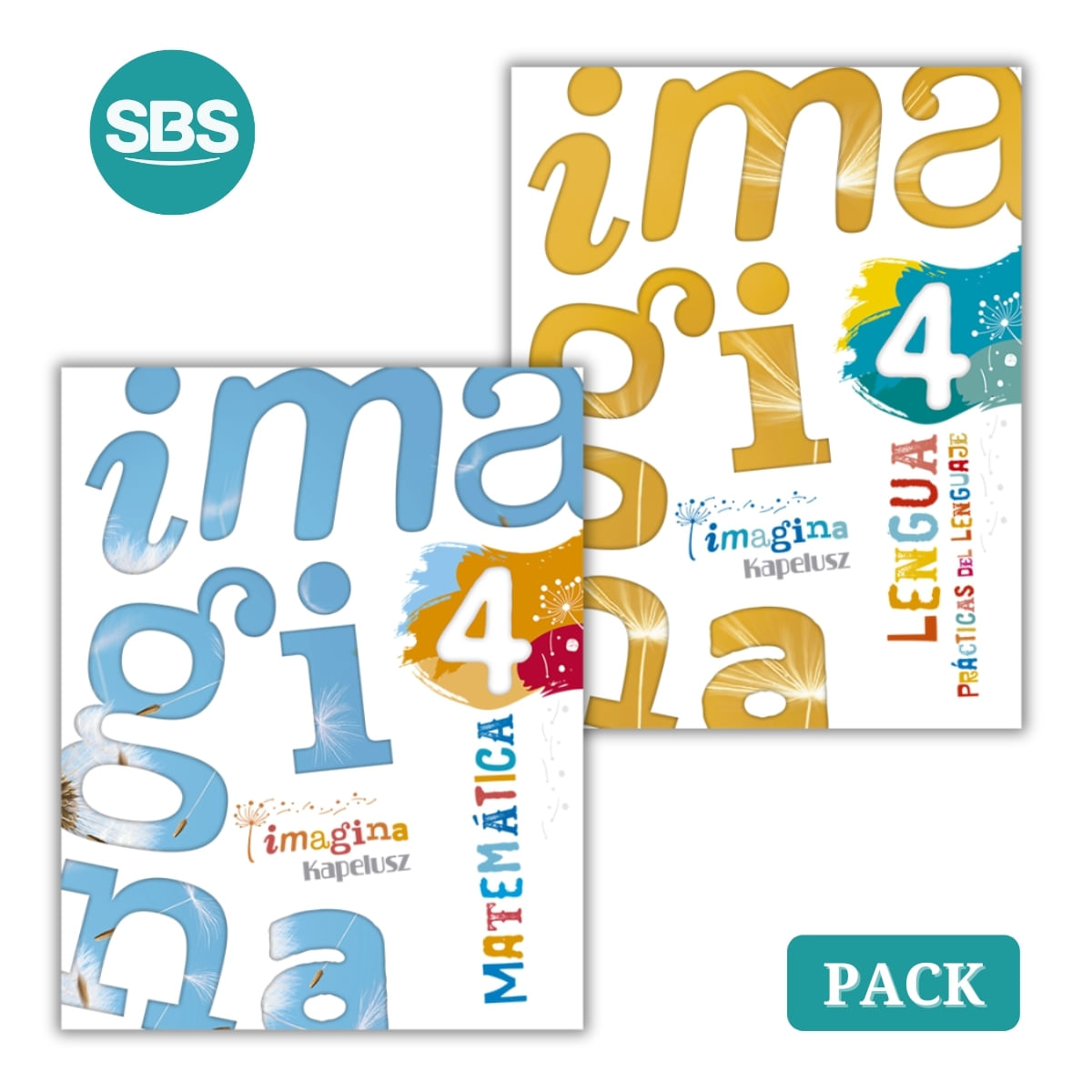 IMAGINA 4 - MATEMATICA + PRACTICAS DEL LENGUAJE - 2 LIBROS