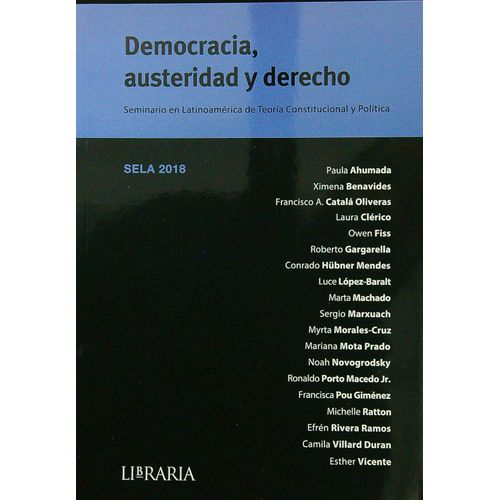 DEMOCRACIA, AUSTERIDAD Y DERECHO - SELA 2019