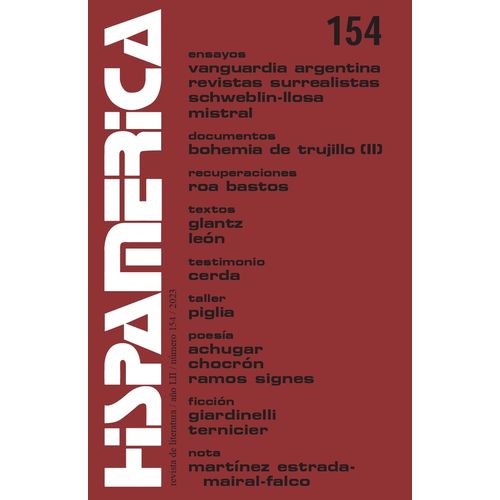 REVISTA HISPAMERICA Nº 154 REVISTA HISPAMERICA Nº 154