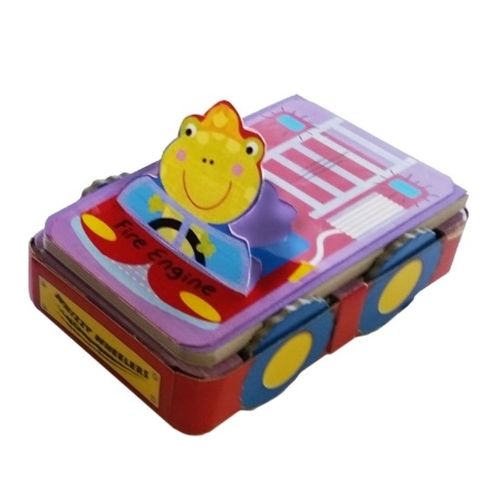 SUPER VELOZ CAMION DE BOMBEROS - LIBRO DE CARTON CON RUEDAS