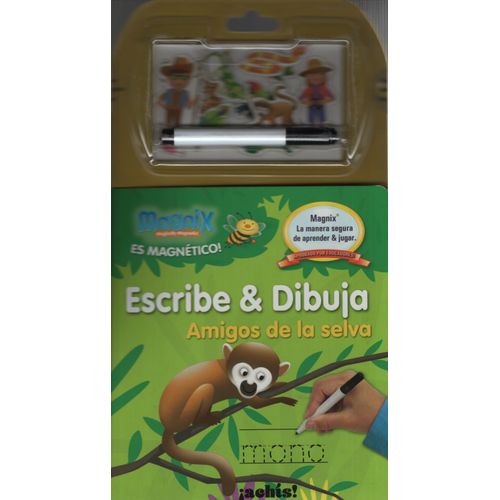 ESCRIBE Y DIBUJA AMIGOS DE LA SELVA (INCLUYE MARCADOR)