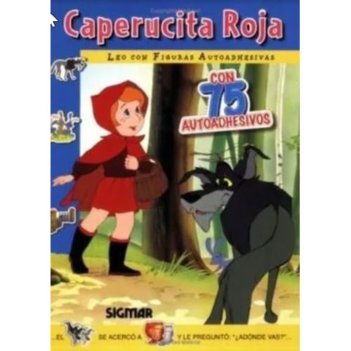 CAPERUCITA ROJA - LEO CON FIGURAS AUTOADHESIVAS (IMPRENTA MA